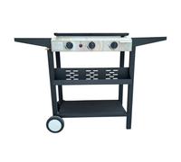 NJ Commerce Portable 3 Burner Gas Grill Bbq Stainless Steel Outdoor Propane Cooktop With Foldable Stand