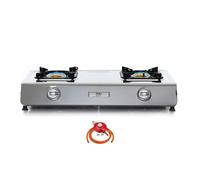 NJ NGB-200 Portable Gas Stove 2 Burner Portable Camping Hob 70cm Stain