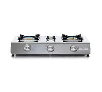 NJ NGB-300 Camping Gas Stove - 3 Burner Portable Gas Cooker LPG Hob Outdoor Cooktop
