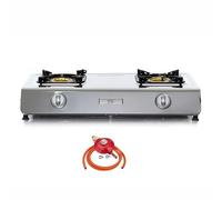 NJ NSD-2 Portable Gas Hob - 2 Burner Camping Stove Indoor Outdoor Cooker