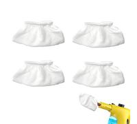 njbbx 4-Pack Microfibre Cloth Covers for Karcher Steam Cleaner Hand Nozzle - Washable Terry Mop Pads Compatible with EasyFix SC2/SC3/SC4/SC5 Accessories (White)
