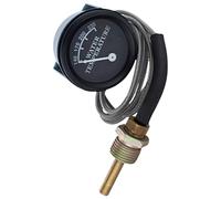 NJD1718 Water Temperature Gauge Black Face 48" Lead Compatible with John Deere Tractors 50 60 70 80 520 530 620 A AW AO AR BW GH GW MC