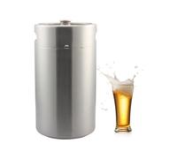 NJDQFA 2Gallon Commercial Beer Keg, 304 Stainless Steel Draft Beer Barrel with knob cover, for Craft and Draft Beer (8L)