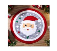 NJDQFA Christmas Area Rug,Low Pile Soft Round Christmas Carpet,Washable Indoor Carpet No-Slip Backing,for Bathroom Bedside Living Room Kitchen Resistant Holiday Decor,C,80×80cm/31.5×31.5"/2.6'