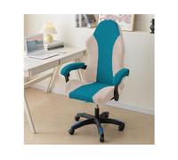 NJDQFA Office Chair Cover with Armrest Covers,Gaming Chair Cover Washable Stretch Jacquard,Desk Chair Cover,Zipper Design,Delicate Feel Seamless Fit,Easy Installation,Dark green b