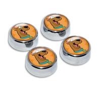 NJECT Scooby-Doo Chrome-Plated Screw Cap Covers Set of 4
