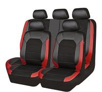 NJFOEUDT Car Seat Cover Sets For Kia Stonic YB / KX1 2018-2025, Full Set Leather Seat Cushion and Headrest Covers NonSlip Front Rear Seat Seat Covers Protectors Waterproof Interior Accessories,D/Red