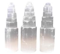 NJFSWNXOR 1pc 5cm White Selenite Gypsum Crystal Tower Skyscraper Castle Clear Moroccan