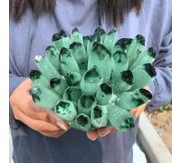 NJFSWNXOR Green Phantom Quartz Crystal Cluster Ornaments (Size : 4100-4800g)