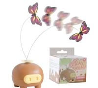 Njidher Automatic Cat Toy | Automatic Butterfly Interactive Toy for Cats, Battery Powered Automatic Walking Stick Indoor Exercise Games for All Breeds Pets