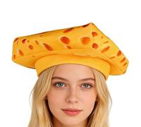 Njidher Cheese Hat, Food Shaped Party Accessory | Cheese Hat for Adults - For Parties Halloween Christmas Cosplay Garden Daily Winter Outdoor