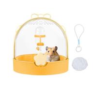 Njidher Hamster Carrier - Travel Cage for Ferret and Small Animal, Transparent Accessory with Water Bottle for Ferret Mouse Vole, for Gerbil Bird Chinchilla Hedgehog Outdoor