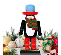 Njidher Miniature Christmas Figures, Wooden Nutcracker Table Decoration Christmas Decoration, Table Decoration for Desk, Mantle, Cupboard, Party, Windowsill, Living Room, Bedroom