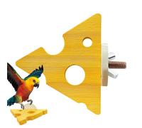 Njidher Perch - Wooden Toy Stand | Playful Perch Toy for Canaries Conures Indoor Outdoor Garden Aviary Use