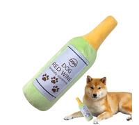 Njidher Squeaky Dog Toys - Fun Game in the Shape of a Wine Bottle, Plush Chew Toy - for Chewing Closer Play Mental Stimulation and Physical Activity