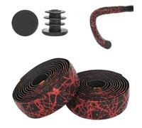 NJIEzhao 2100x3.0mm Road Bike Handlebar Tape Speed Racing Bar Handle Warpper Band Anti Slip Bicycle Cycling Winding Straps Handlebar Tape(Red)