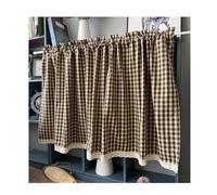 NJIEzhao Cupboard Curtain Buffalo Check Tier Window Curtain