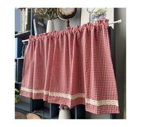 NJIEzhao Cupboard Curtain Buffalo Check Tier Window Curtains