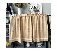 NJIEzhao Cupboard Curtain Buffalo Check Tier Window Curtains
