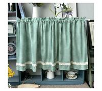 NJIEzhao Cupboard Curtain Buffalo Check Tier Window Curtains