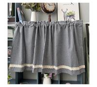 NJIEzhao Cupboard Curtain Buffalo Check Tier Window Curtains