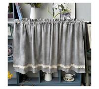 NJIEzhao Cupboard Curtain Buffalo Check Tier Window Curtains