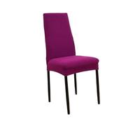 NJIEzhao Dining Chair Covers Narrow Back Dining Chair Covers Polyester Thicken Elastic Seat Case Office Hotel Restaurant Banquet Cover(Purple)
