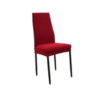 NJIEzhao Dining Chair Covers Narrow Back Dining Chair Covers Polyester Thicken Elastic Seat Case Office Hotel Restaurant Banquet Cover(Wine Red)