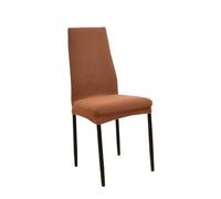 NJIEzhao Dining Chair Covers Narrow Back Dining Chair Covers Polyester Thicken Elastic Seat Case Office Hotel Restaurant Banquet Cover(Light Coffee)