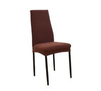 NJIEzhao Dining Chair Covers Narrow Back Dining Chair Covers Polyester Thicken Elastic Seat Case Office Hotel Restaurant Banquet Cover(Dark Coffee)