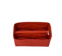 NJIEzhao Felt Handbag Insert Lining Organizer Insert Felt Fits Cloth Bag Makeup Travel Inner Purse Cosmetic Mommy Bags(M red middle)