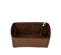 NJIEzhao Felt Handbag Insert Lining Organizer Insert Felt Fits Cloth Bag Makeup Travel Inner Purse Cosmetic Mommy Bags(S coffee side)