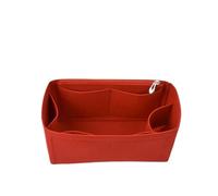NJIEzhao Felt Handbag Insert Lining Organizer Insert Felt Fits Cloth Bag Makeup Travel Inner Purse Cosmetic Mommy Bags(M red side)