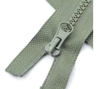 NJIEzhao Resin Zipper 40cm 50cm 60cm 80cm 90cm Single Open End Coat Down Jacket Zippers DIY Sewing Accessories Clothes Long Zipper Bulk Zipper(Green,80cm)