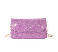NJIEzhao Rhinestone Evening Clutch Bag Sparkling Women Shiny Tote Purse Bags PU Leather Diamond Mini Handbag Female Shoulder Bags Clutch Bag for Women(Rose red)