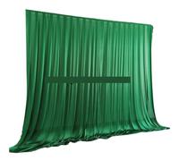 NJIEzhao Shiny Ice Silk Backdrop Panels Large Event Decoration Drapes, Hanging Curtains Backdrop Curtain(Green1,H240xW150CM)