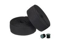 NJIEzhao Soft Road Bike Bar Tape Cork EVA PU Handlebar Professional Cycling Damping Anti-Vibration Wrap Handlebar Tape(Black)