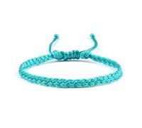 NJIEzhao Woven Rope Bracelet Adjustable Waterproof Wax String Bracelet for Women Men Handmade Woven Friendship Prayer Jewelry(Green 3)