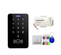 NJJIHUI Access Control System Safe Electronic Gate Opener Home Garage Digital Set Eletric Magnetic RFID Smart Door Lock Kit(B10PowerButtonKey)