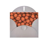 njkhbolk Basketball Orange Print Greeting Cards With Envelopes,Personal And Business Use,Birthday,Wedding