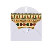 njkhbolk Bohemia Style Traditional African Pattern Print Greeting Cards With Envelopes,Personal And Business Use,Birthday,Wedding
