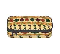 njkhbolk Bohemia Style Traditional African Pattern Print pencil case,large capacity,portable lightweight stationery box