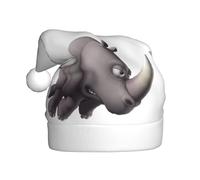 njkhbolk Comfortable Angry Rhino Print Holiday Headwear,Unisex Christmas Hat,Personalized New Year Supplies