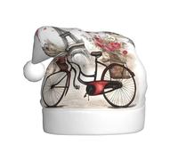 njkhbolk Comfortable Love Paris Tower Coffee Wine Perfume Bicycle Heart Print Holiday Headwear,Unisex Christmas Hat,Personalized New Year Supplies