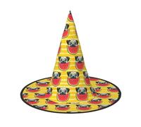 njkhbolk Fashion Funny French Bullfighting Watermelon Print Halloween Full Hat,Foldable Cosplay Headwear,Costume Accessories