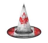 njkhbolk Fashion Retro Canada Flag Print Halloween Full Hat,Foldable Cosplay Headwear,Costume Accessories