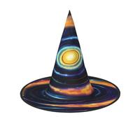 njkhbolk Fashion Space Spiral Cosmic Energy Print Halloween Full Hat,Foldable Cosplay Headwear,Costume Accessories