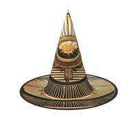 njkhbolk Fashion Sun Old Egyptian Timeless Grace Print Halloween Full Hat,Foldable Cosplay Headwear,Costume Accessories