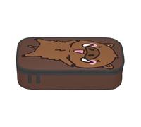 njkhbolk Jumping boar animation Print pencil case,large capacity,portable lightweight stationery box