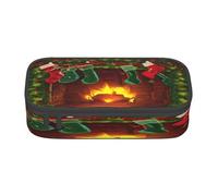 njkhbolk merry christmas Print pencil case,large capacity,portable lightweight stationery box